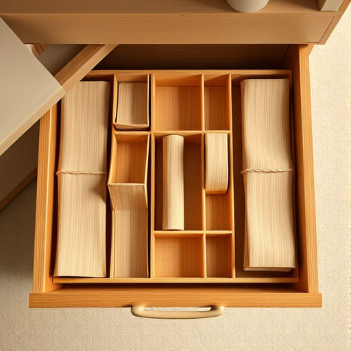 Bamboo drawer organizers