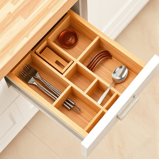 Bamboo drawer organizers